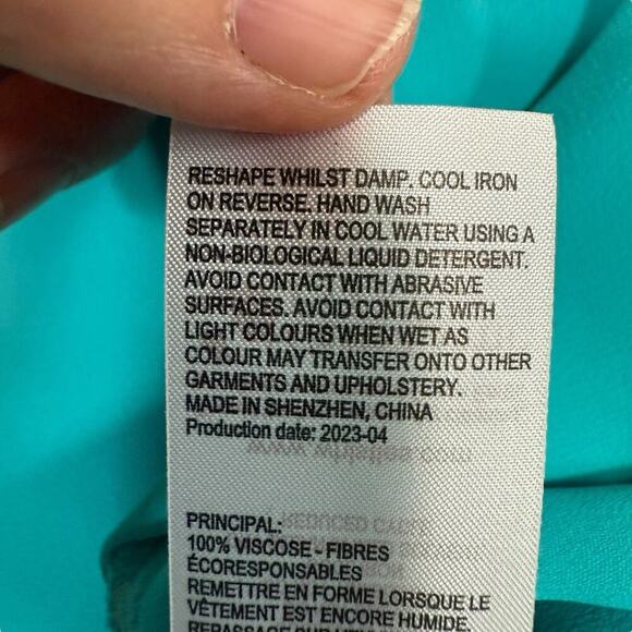 Whistles Turquoise Andie Button Dress 4 Maxi Fairy Coastal Resortwear Colorful - Picture 11 of 14